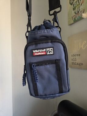 Navy Crossbody Belt Bag Waterbottle Bag Hiking Bag